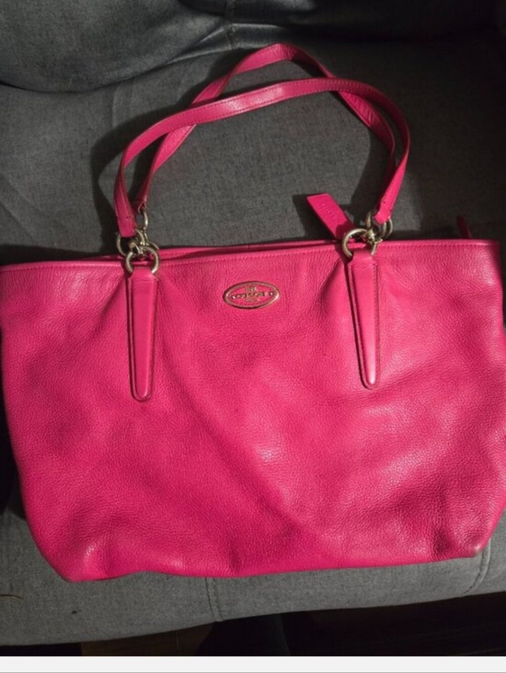 Coach Hot Pink Leather Tote